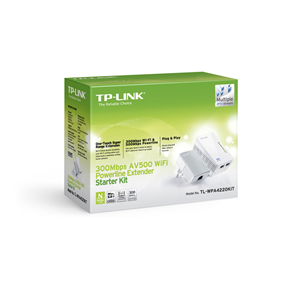 TP-LINK POWERLINE 300MBPS KIT EXTENDER INCLUDE 1 WPA4220+ 1 TL-4010