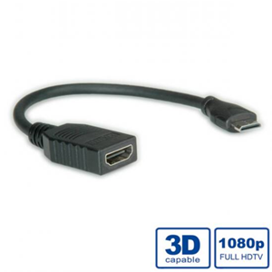 CAVO MICRO-D HDMI TO HDMI 15cm M-F ROLINE 11.99.5584R