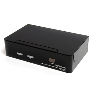 StarTech.com Switch KVM DVI USB 2 porte, con audio e hub USB 2.0 - Switch KVM / audio / USB - 2 x KVM / audio / USB - 1 utente locale - desktop - per P/N: IM12D1500P, SVA12M2NEUA, SVA12M5NA, USBDVI4N1A10, USBDVI4N1A6