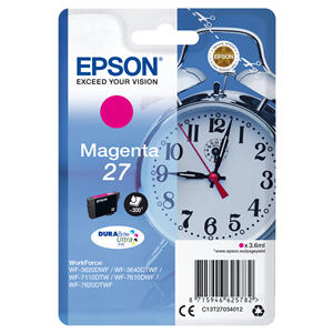 EPSON SUPPLIES Epson 27 - 3.6 ml - magenta - originale - cartuccia d'inchiostro - per WorkForce WF-3620, WF-3640, WF-7110, WF-7210, WF-7610, WF-7620, WF-7710, WF-7715, WF-7720