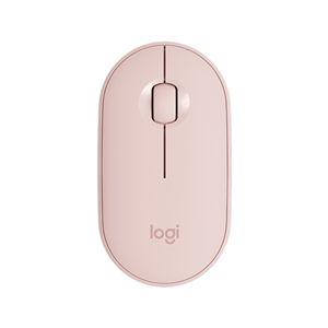 Logitech Pebble M350 - Mouse - ottica - 3 pulsanti - senza fili - Bluetooth, 2.4 GHz - ricevitore wireless USB - rosa