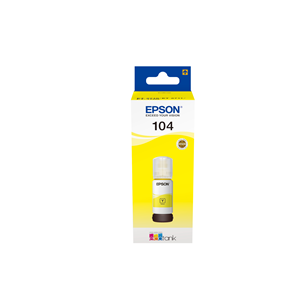 EPSON SUPPLIES Epson EcoTank 104 - 65 ml - giallo - originale - serbatoio inchiostro - per EcoTank ET-14100, 1810, 2721, 2810, 2811, 2812, 2814, 2815, 2820, 2821, 2825, 2826, 4800