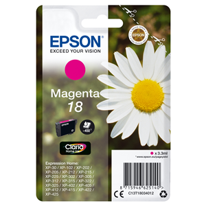 EPSON SUPPLIES Epson 18 - 3.3 ml - magenta - originale - cartuccia d'inchiostro - per Expression Home XP-212, 215, 225, 312, 315, 322, 325, 412, 415, 422, 425