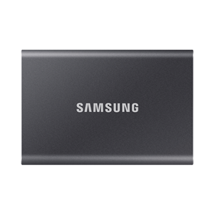 Samsung T7 MU-PC2T0T - SSD - crittografato - 2 TB - esterno (portatile) - USB 3.2 Gen 2 (USB-C connettore) - 256 bit AES - Titan Gray