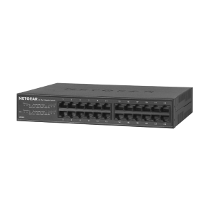 NETGEAR GS324v2 - Switch - unmanaged - 24 x 10/100/1000 - desktop, montabile su rack, montaggio a parete