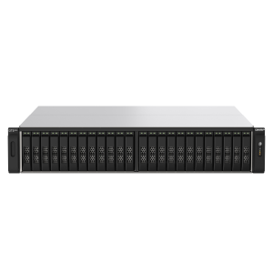QNAP TS-H2490FU - Server NAS - 24 alloggiamenti - montabile in rack - PCI Express 3.0 x4 (NVMe) - RAID RAID 0, 1, 5, 6, 10, 50, JBOD, 60 - RAM 64 GB - 25 Gigabit Ethernet - iSCSI supporto