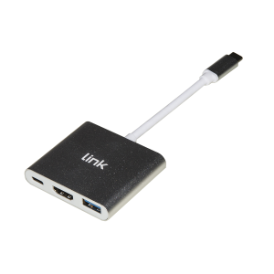 LINK ADATTATORE MULTIPORTA 3 IN 1 USB-C - HDMI + USB 3.0 + PORTA USB-C