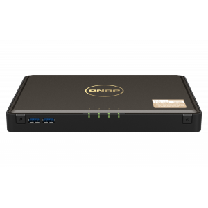 QNAP TBS-464 NASbook - Server NAS - 4 alloggiamenti - RAID RAID 0, 1, 5, 6, 10 - RAM 8 GB - 2.5 Gigabit Ethernet - iSCSI supporto