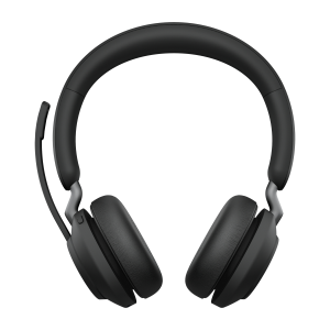 Jabra Evolve2 65 MS Stereo - Cuffie con microfono - over ear - Bluetooth - senza fili - USB-A - isolamento dal rumore - nero - Certificato per i team Microsoft
