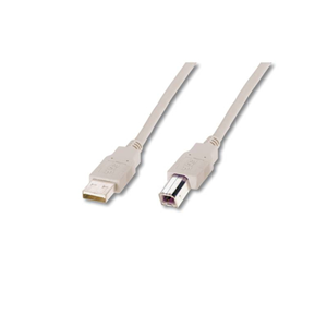 DIGITUS CAVO USB 2.0 CONNETTORI A-B, LUNGHEZZA MT. 1,80 COLORE GRIGIO CHIARO