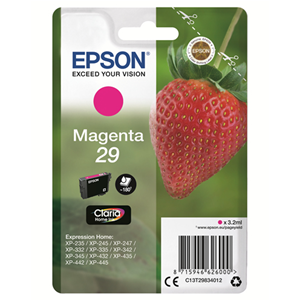 EPSON SUPPLIES Epson 29 - 3.2 ml - magenta - originale - blister - cartuccia d'inchiostro - per Expression Home XP-245, 247, 255, 257, 332, 342, 345, 352, 355, 435, 442, 445, 452, 455