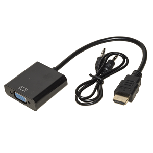 LINK ADATTATORE HDMI TIPO A MASCHIO A VGA FEMMINA CON PRESA AUDIO STEREO 3,5 MM