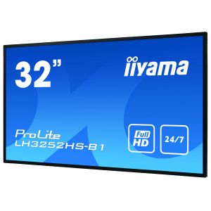 iiyama ProLite LH3252HS-B1 - 32" Categoria diagonale (31.5" visualizzabile) Display LCD retroilluminato a LED - segnaletica digitale - Android - 1080p (Full HD) 1920 x 1080 - nero opaco