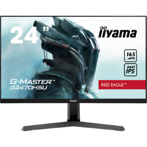 iiyama G-MASTER Red Eagle G2470HSU-B1 - Monitor a LED - 24" (23.8" visualizzabile) - 1920 x 1080 Full HD (1080p) @ 165 Hz - Fast IPS - 250 cd/m² - 1100:1 - 0.8 ms - HDMI, DisplayPort - altoparlanti - nero opaco