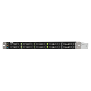 QNAP TS-h1090FU - Server NAS - 10 alloggiamenti - montabile in rack - SATA 6Gb/s / PCIe (NVMe) / U.2 - RAID RAID 0, 1, 5, 6, 10, 50, JBOD, 60 - RAM 128 GB - 25 Gigabit Ethernet / 2.5 Gigabit Ethernet - iSCSI supporto - 1U