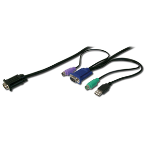 CAVO OCTOPUS PER KVM 1.8MT. 2xPS2,1xUSB,1xVGA/AK82001