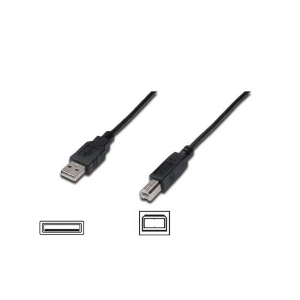 DIGITUS CAVO USB 2.0 CONNETTORI A-B, LUNGHEZZA MT. 1 COLORE NERO