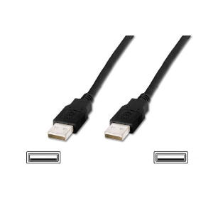 DIGITUS CAVO USB MT. 1,80 - CONNETTORI TIPO A MASCHIO/MASCHIO USB 2.0 COLORE NERO