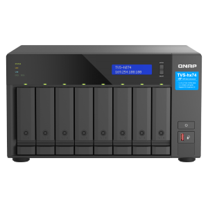 QNAP TVS-H874 - Server NAS - 8 alloggiamenti - SATA 6Gb/s - RAID RAID 0, 1, 5, 6, 10, 50, JBOD, 60, RAID TP - RAM 32 GB - Gigabit Ethernet / 2.5 Gigabit Ethernet - iSCSI supporto