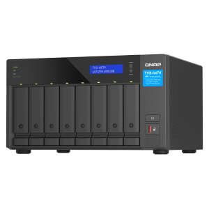 QNAP TVS-H874 - Server NAS - 8 alloggiamenti - SATA 6Gb/s - RAID RAID 0, 1, 5, 6, 10, 50, JBOD, 60, RAID TP, TM - RAM 32 GB - 2.5 Gigabit Ethernet - iSCSI supporto