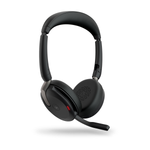 Jabra Evolve2 65 Flex MS Stereo - Cuffie con microfono - over ear - Bluetooth - senza fili - eliminazione rumore attivata - USB-A - nero - Certificato per i team Microsoft