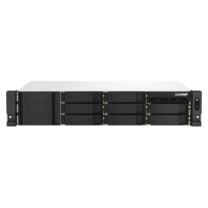 QNAP TS-864eU-RP - Server NAS - 8 alloggiamenti - montabile in rack - SATA 6Gb/s - RAID RAID 0, 1, 5, 6, 10, 50, JBOD, 60 - RAM 8 GB - Gigabit Ethernet / 2.5 Gigabit Ethernet - iSCSI supporto - 2U
