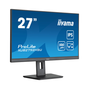 iiyama ProLite XUB2792HSU-B6 - Monitor a LED - 27" - 1920 x 1080 Full HD (1080p) @ 100 Hz - IPS - 250 cd/m² - 1300:1 - 0.4 ms - HDMI, DisplayPort - altoparlanti - nero opaco