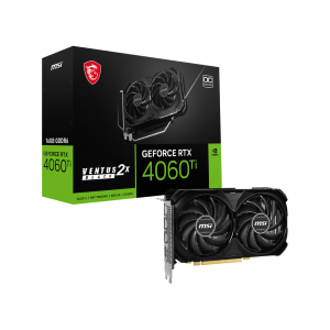 MSI VGA GEFORCE RTX 4060 TI, RTX 4060 Ti VENTUS 2X BLACK 16G OC, 16GB GDDR6, DP*3/HDMI, ATX, DUAL FA