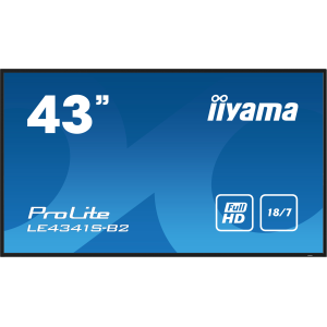 iiyama ProLite LE4341S-B2 - 43" Categoria diagonale (42.5" visualizzabile) Display LCD retroilluminato a LED - segnaletica digitale - 1080p (Full HD) 1920 x 1080 - base nera con finitura lucida