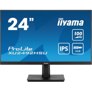 iiyama ProLite XU2492HSU-B6 - Monitor a LED - 24" (23.8" visualizzabile) - 1920 x 1080 Full HD (1080p) @ 100 Hz - IPS - 250 cd/m² - 1300:1 - 0.4 ms - HDMI, DisplayPort - altoparlanti - nero opaco