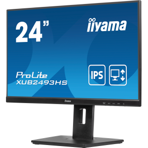 iiyama ProLite XU2493HS-B6 - Monitor a LED - 24" (23.8" visualizzabile) - 1920 x 1080 Full HD (1080p) @ 100 Hz - IPS - 250 cd/m² - 1300:1 - 0.5 ms - HDMI, DisplayPort - altoparlanti - opaco, nero