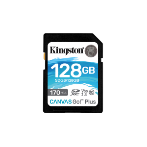 Kingston Canvas Go! Plus - Scheda di memoria flash - 128 GB - Video Class V30 / UHS-I U3 / Class10 - UHS-I SDXC