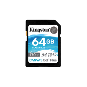 Kingston Canvas Go! Plus - Scheda di memoria flash - 64 GB - Video Class V30 / UHS-I U3 / Class10 - UHS-I SDXC