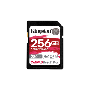 Kingston Canvas React Plus - Scheda di memoria flash - 256 GB - Video Class V60 / UHS-II U3 / Class10 - UHS-II SDXC