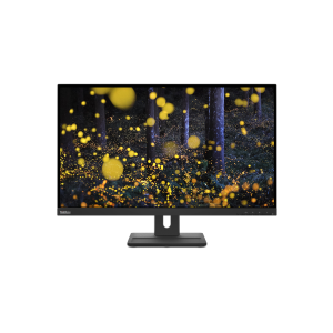 Lenovo ThinkVision E27q-20 - Monitor a LED - 27" - 2560 x 1440 QHD @ 75 Hz - IPS - 350 cd/m² - 1000:1 - 4 ms - HDMI, DisplayPort - altoparlanti - nero corvino - per ThinkCentre neo 70t 11YU, ThinkPad P15 Gen 2 20YQ