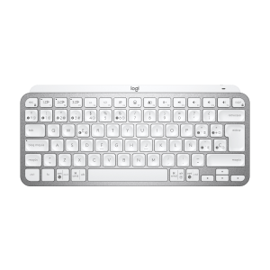 Logitech MX Keys Mini - Tastiera - retroilluminato - Bluetooth - QWERTY - Spagnola - grigio pallido