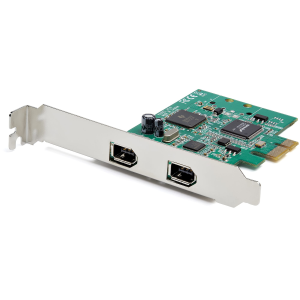 StarTech.com Scheda PCI Express FireWire a 2 porte - Adattatore PCIe FireWire 1394a - Adattatore FireWire - PCIe profilo basso - FireWire x 2 - verde - Compatibile TAA