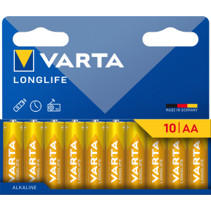 BATTERIA STILO AA 1,5V LR06 LONG LIFE 10PZ VARTA MEGAPACK