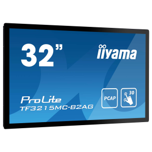 iiyama ProLite TF3215MC-B2AG - Monitor LCD - 32" (31.5" visualizzabile) - telaio aperto - touchscreen - 1920 x 1080 Full HD (1080p) - VA - 500 cd/m² - 3000:1 - 8 ms - HDMI, VGA, DisplayPort - nero