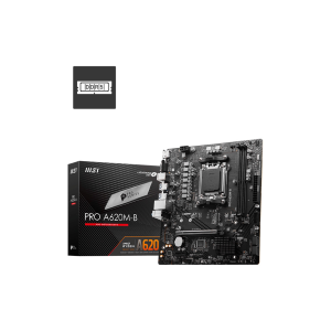 MSI MB AMD PRO A620M-B,A620,AM5,2DDR5,1PCI-EX16,1PCI-EX1,1M.2,4SATA3,6USB3.2 GEN1,6USB2.0