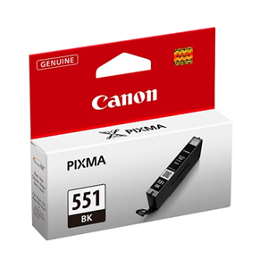 Canon CLI-551BK - 7 ml - nero - originale - serbatoio inchiostro - per PIXMA iP8750, iX6850, MG5550, MG5650, MG5655, MG6450, MG6650, MG7150, MG7550, MX725, MX925