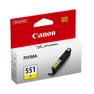 Canon CLI-551Y - 7 ml - giallo - originale - serbatoio inchiostro - per PIXMA iP8750, iX6850, MG5550, MG5650, MG5655, MG6450, MG6650, MG7150, MG7550, MX725, MX925